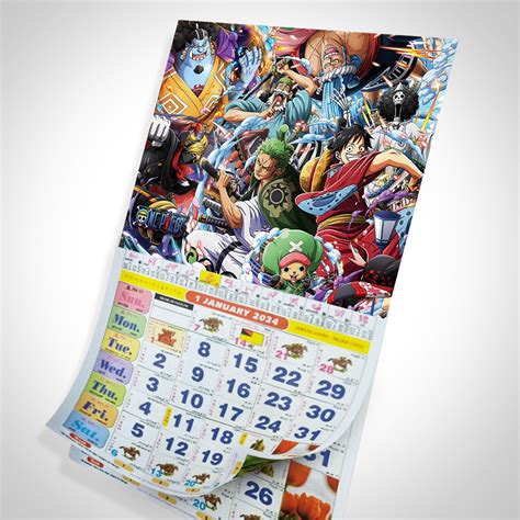 Kalendar Anime 2024 Wall Calendar One Piece My Hero Academia Jujutsu