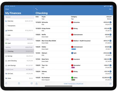 finance ipad user guide