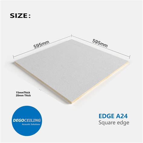 Fiberglass 20mm Glasswool Acoustic Drop Ceiling Tile 2X4 Tiles