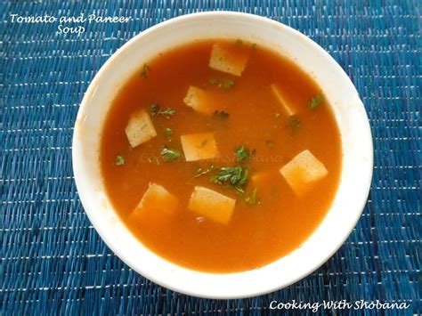 Cooking With Shobana Tomato And Paneer Soup