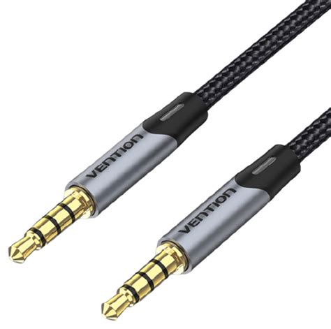 Кабель Vention TRRS Audio 3.5 мм Metal Type 2 м Black (BAQHH) – фото ...