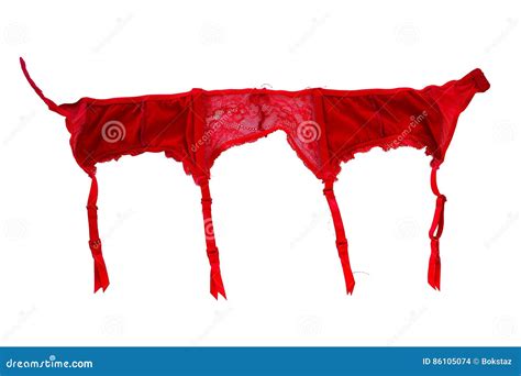 Erotic Lingerie Red Garter Belt Stock Photo Image Of Erotica Garter 86105074