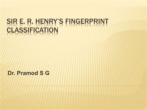 Henry Classificationpptx Seven Division Of Henry Formula Ppt