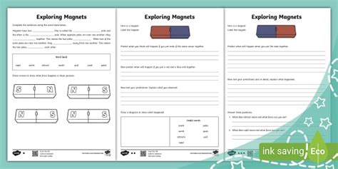 Activity Sheet About Magnet