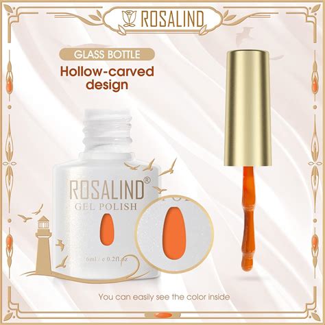 Rosalind Pcs Nude Orange Gel Nail Polish Set Nude Brown Series Colors Collection Gel Polish