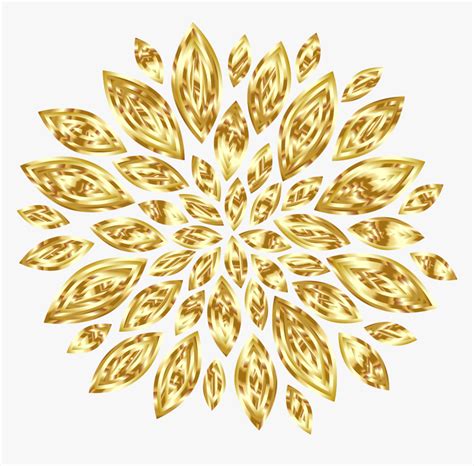 Golden Flowers Transparent Png Png Download Transparent Png Image