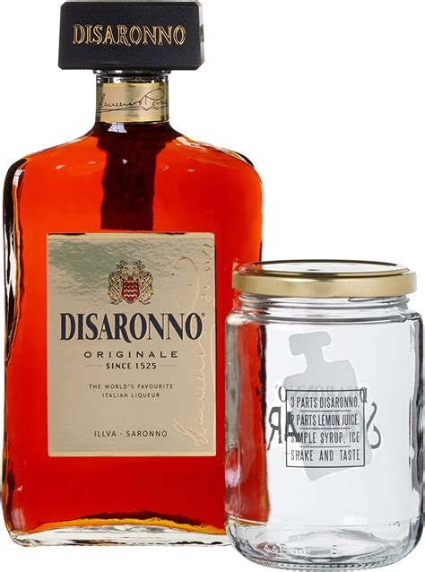 Di Saronno Disaronno Amaretto Originale Likör mit Mason Jar Glas 1 x 0