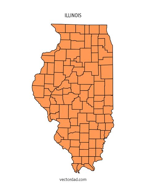 Illinois County Map Editable And Printable State County Maps