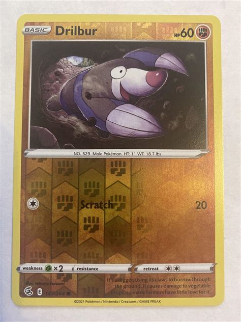 Drilbur Reverse Holo 147 Prices Pokemon Fusion Strike Pokemon Cards