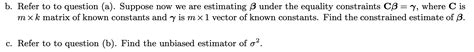 Solved A Consider The Multiple Regression Model Y Xb Chegg