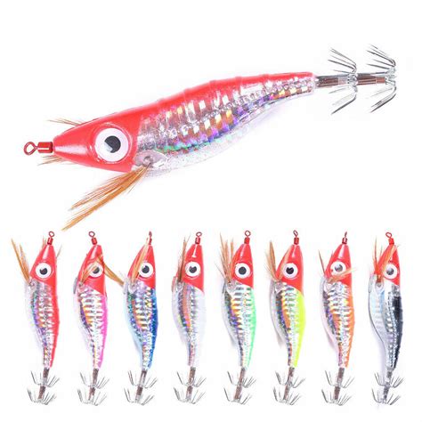 Pcs Cm G Luminous Shrimp Lure Squid Jig Octopus Fishing Hook Tackle