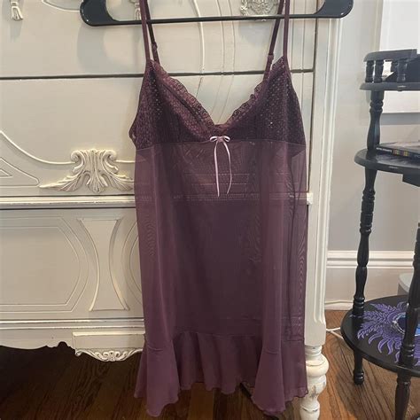 Purple Burgundy Victorias Secret Nightie Lingerie Depop
