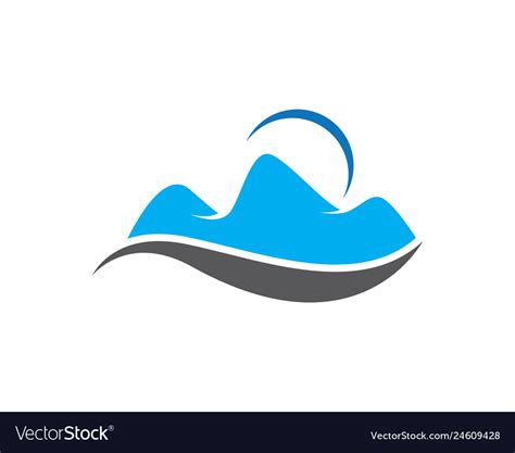 Mountain Symbol Royalty Free Vector Image Vectorstock