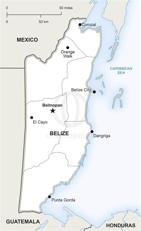 vector map  belize political  stop map