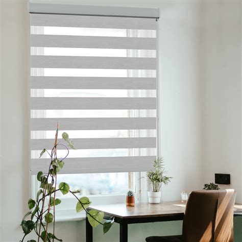 KCO Zebra Blinds for Windows, Dual Layer Roller Sheer Shades Blinds for