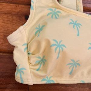 Stoney Clover Lane Swim Nwt Target X Stoney Clover Lane Yellow Palm Tree Bikini Small Poshmark