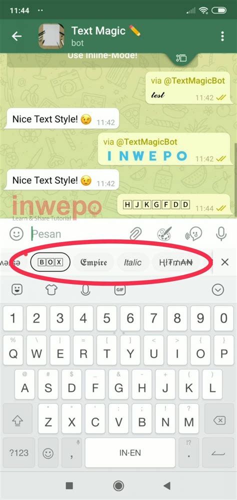 Cara Membuat Text Unik Di Telegram Tanpa Aplikasi Inwepo