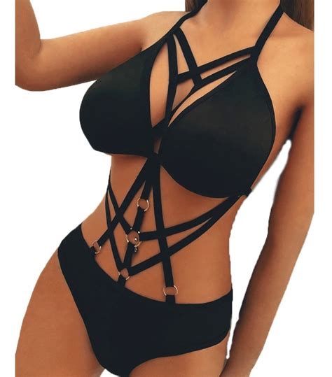 Sexy Conjunto Bikini Tiras Arnes Ropa Interior Lenceria Love 229 00 En Mercado Libre
