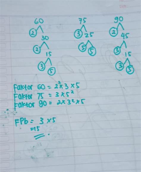 Fpb Dari Dan Dalam Bentuk Faktorisasi Prima Adalah Data Dikdasmen