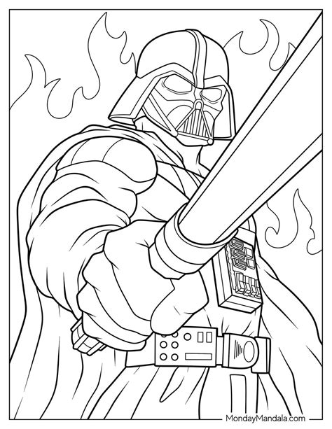 20 Darth Vader Coloring Pages (Free PDF Printables) | Star wars