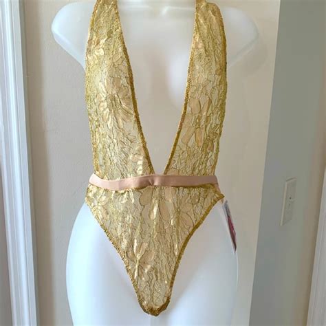 Fantasy Lingerie Intimates Sleepwear Nwt Limited Edition Lingeriegold Lace Sm Poshmark
