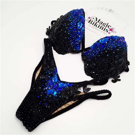 Best Purple Blue Bikini Competition IFBB NPC Bikini WBFF Bodybuilding Suit