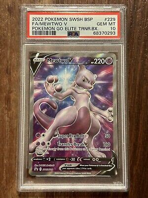 PSA 10 2022 SWSH Black Star Promo Pokemon Go ETB 229 Full Art Mewtwo V