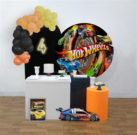 Aluguel Kit Decoração Festa Carros Hot Wheels Pegue Monte Elo7