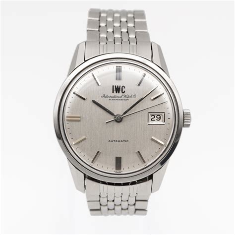 FS 1970 IWC Ref 810AD Automatic Date Cal 8541B Hacking Seconds on original Gay Frères BOR