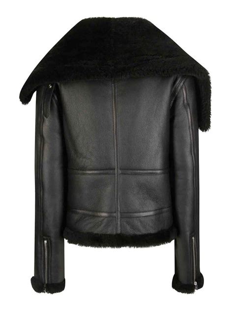 Leather Jacket J W Anderson Asymmetric Collar Aviator Jacket