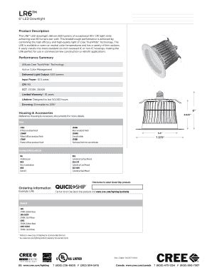 Fillable Online Cree Lr Downlight Specsheet Fax Email Print Pdffiller