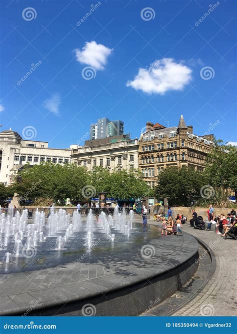 Piccadilly Gardens, Manchester, United Kingdom Editorial Stock Image