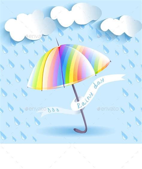 Rainbow Umbrella and Rain | Umbrella, Graphic poster art, Rainbow