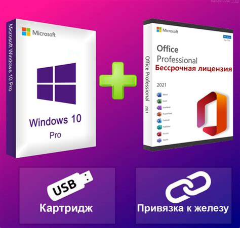 Microsoft Office 2021+ Windows 10 Pro Установочная USB-Флэшка/Картридж ...