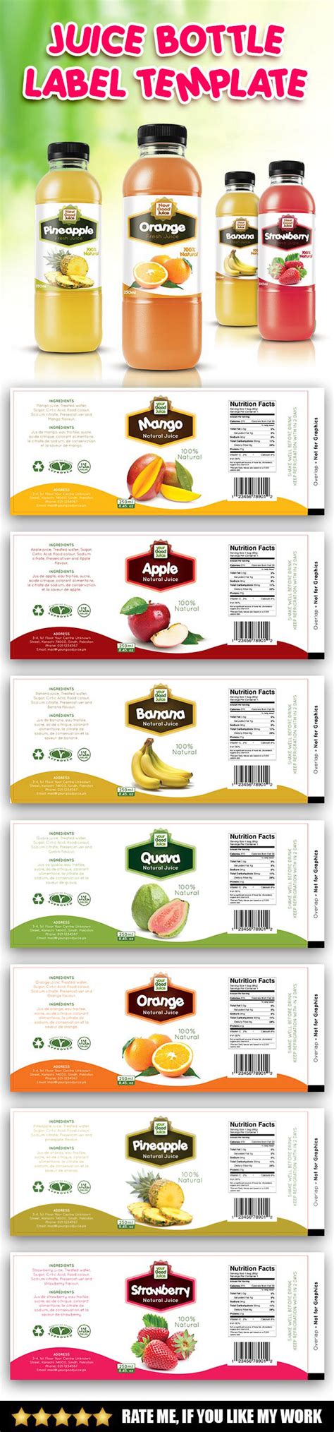 Juice Box Label Template