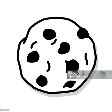 Chocolate Chip Cookie Clip Art Black And White