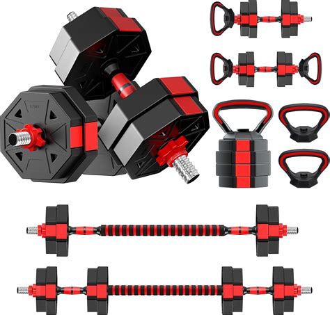 Adjustable Weights Dumbbells Set, 20/30/40/60/80lbs Non-Rolling ...