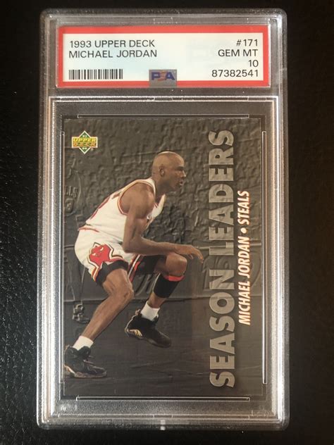 Michael Jordan 1993 Upper Deck #171 Season Leaders (Steals) Price Guide