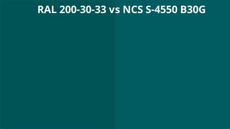 Ral 200 30 33 Vs Ncs S 4550 B30g Ral Colour Chart Uk