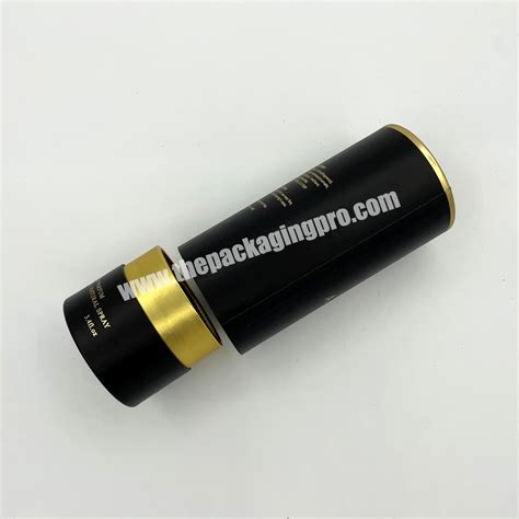 Gold Foil Hot Stamping Beauty Round Matte Black Gift Packaging Empty Paper Cardboard Perfume