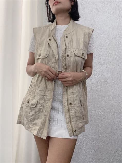 CHICOS Classy Champagne Nude Vest Large Women S Fashion Coats