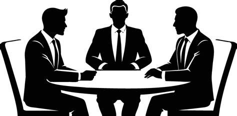 silhouette business meeting illustration  vector art  vecteezy