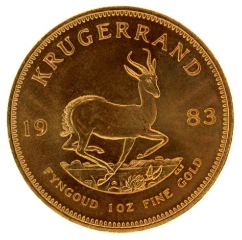 1983 South African Krugerrand 1oz Gold Coin Property Room