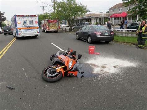 Motorcyclist Escapes Serious Injuries After Westport Crash