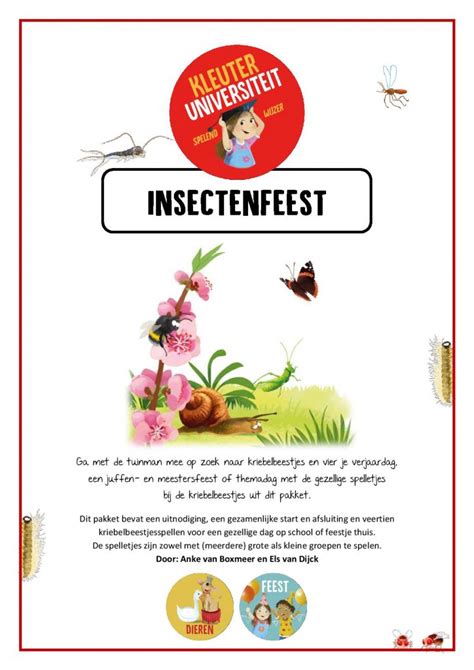 Thema Insecten Kriebelbeestjes Juf Anke Lesidee Kleuters Insecten