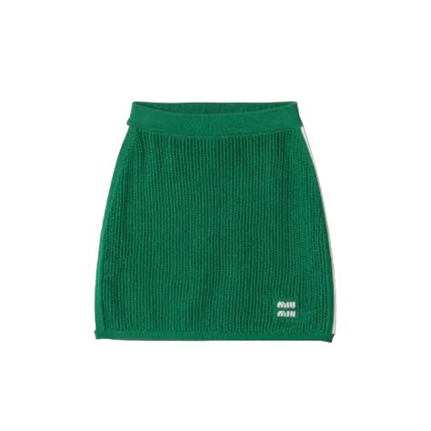 Miu Miu Cotton Miniskirt WHATS ON THE STAR