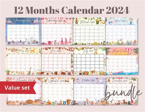 Months Of The Year Calendar