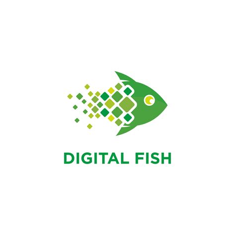 Digital Abstract Fish Technology Logo Stock Vector 11853710 Vector Art