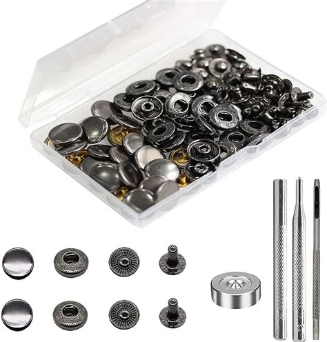 Amazon 24 Sets Heavy Duty Leather Snap Fasteners Kit BetterJonny