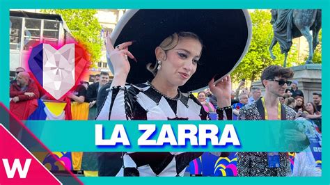 La Zarra France Eurovision 2023 Turquoise Carpet Opening Ceremony